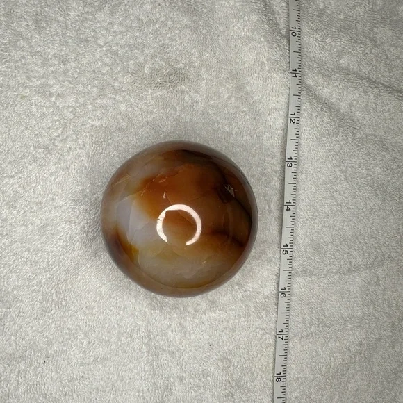 Carnelian Agate Sphere - Picture 10 of 12